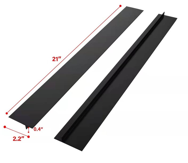 CozyKit Silicone Kitchen Stove Counter Gap Cover Long & Wide Gap Filler (2 Pack) Seals Spills Between Counters, Stovetops, Washing Machines, Oven, Washer, Dryer - Heat-Resistant and Easy Clean (Black) - Image 3